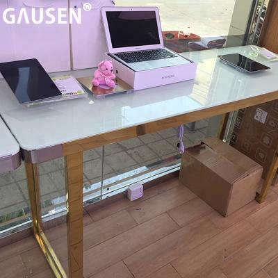 China Mobile phone optical store factory price shop display wooden table/mobile wooden display table for sale