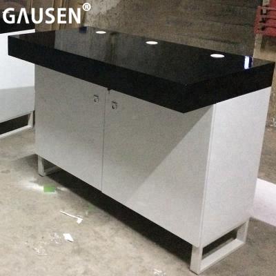 China Dongguan GAUSEN optical shop laptop display furniture design computer display counter table for sale