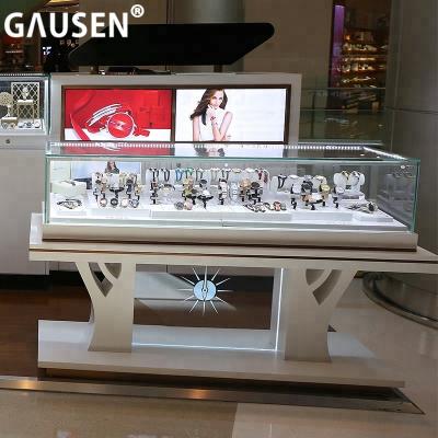 China Optical High End Shop Furniture Wooden Watch Shop Display Watch Counter Display Cabinet for sale