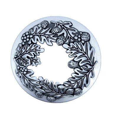 China Popular Weddings Cover Metal Candle Jar Lids Customized Candle Jar Lid With Leaf And Fruit Assortment for sale