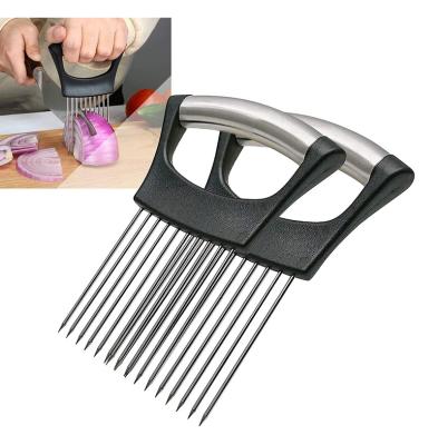 China Stocked Vegetable Potato Lemon Tomato Holder Chopper Remover Kitchen Gadgets Onion Slicer Cutter for sale