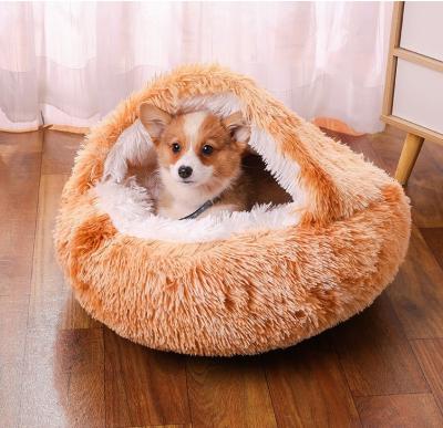 China Sustainable Hot Sale Round Soft Sleeping Pet Mat for Small Animal Fluffy Indoor Pads Washable Cat Cave Bed Dog Bed for sale