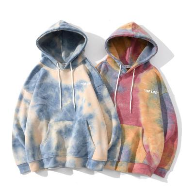 China Wholesale High Quality Breathable Cotton Tie Dyed Hoodies Sweatshirts Men Plus Size Oversized Mens Hoodies for sale