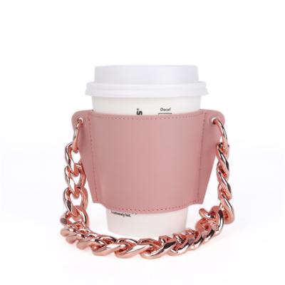 China 41 Designs Recyclable Heat Insulation PU Leather Coffee Mug Sleeves Insulated Sleeve Bag Coffee Cups Mugs Water Bottle Cover for sale