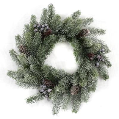 China 2023 Newest Design Factory Price Winter Elegant Christamas Decorations Snowy Christmas Garlands 15 Inch For Easter Wedding And Engagement for sale