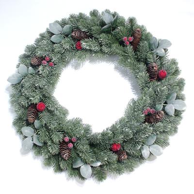 China Christamas Decorations Wholesale Christmas Transparent Garland Wreath Apple Cheap Price Pine Cone Supplier Garland For Wall Home Decor for sale