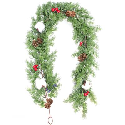 China Non-Bed Premium Quality Christamas Home Decoration Soft Bed 6.8ft PE Artificial Pine Christmas Wreath For Holiday Decor Garden Green Wedding for sale