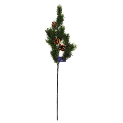 China Christamas Decorations 2023 Design New 34 Inch - PE Pine Cone Natural Eco-Friendly Green Large Christmas Spray For DIY Gift Floral Arrangements for sale