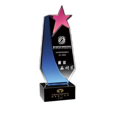 China China Wholesale Black Crystal Plaque Awards Customized Blue Crystal Plaque for sale