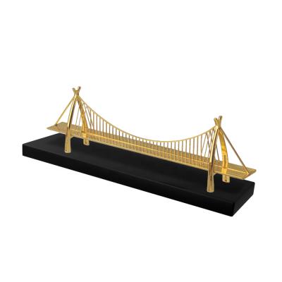 China New Design Minimalist Metal Crafts Antique Clad Architecture Models For Tourist Souvenirs for sale