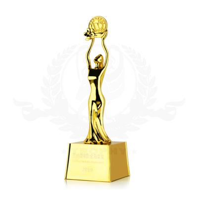 China China Custom Gold Statue Award Figurine Metal Trophy Movie Character Honor Souvenir Awards for sale