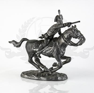 China Antique Art Decor blackhorsegifts new design metal napoleon sergeant soldier sculptures for decor for sale