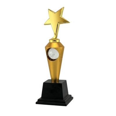 China Special new design antique imitation blackhorsegifts gold plated metal star style trophies and awards for sale