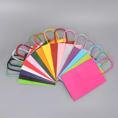 China Custom Factory Price Handmade Color Paper Bag With Logo Print Luxury Paper Handle Gift Bag for sale