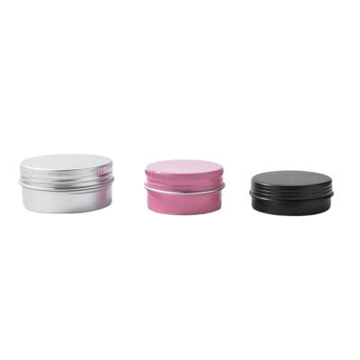 China Personal Care Container 5/10/15/20/30/50/60g Cosmetic Jar Aluminum Jar with Lid Eye Cream Tin Jar Pot Cosmetic Metal Hair Conditioner for sale