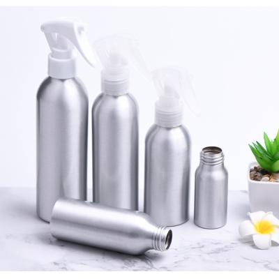 China Personal Care Trigger Empty Spray Bottle 200ml 50ml 20ml 12ml Aluminum Machine Making 4oz 20oz Matte White Baking Aluminum Spray Bottle for sale