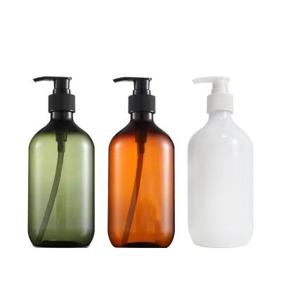 China Cosmetic Hand Wash Lotion Pumps Bottle 500ml Shampoo Soap Dispensers For Perfume 16oz Custom Plastic Amber Print Body Eye Cap for sale