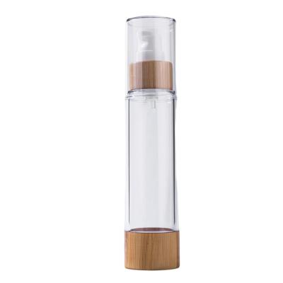 China Personal Care 20ml 30ml 50ml 80ml 100ml 120ml Eco-friendly Bamboo Empty Airless Vacuum Pump Bottles For Makeup Creams Serum Lotion Skin Care for sale