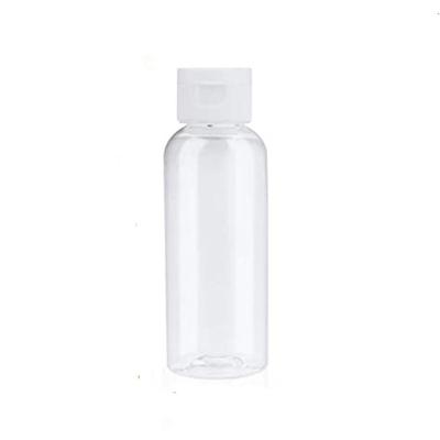 China Free Sample Cosmetic Cosmetic Packaging 30ml 50ml 100ml With Cap White PET Clear Flip Plastic Bottle for sale