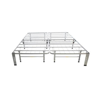 China Bedroom Furniture VT-14.039 Modern Metal Foldable Queen Size Double Bed Frame Iron for sale