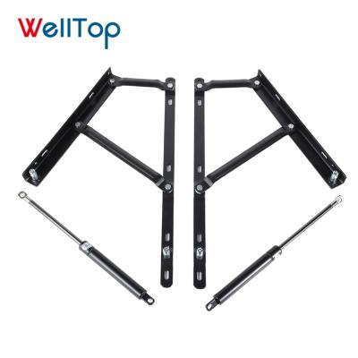 China Modern Bed Frame Hardware Folding Gas Spring Lift Up Storage Furniture Lift Bed Mechanism VT-14.007 for sale