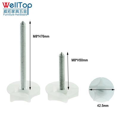 China Modern Headboard Bolts Easy Fit Screws And Joints Socket Headboard M8 Fittings Strong Bed VT-14.083 for sale