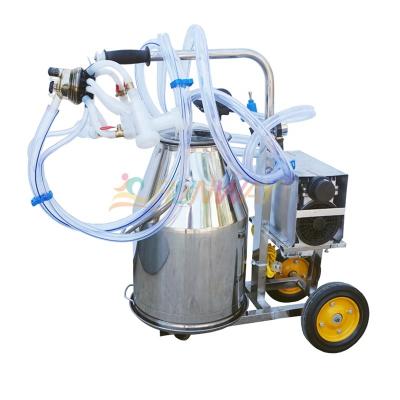 China food & Mobile Beverage Plant 25L Cow / Goat Milking Machine With Frame And Wheel for sale