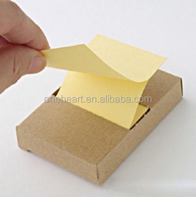 China Custom Self Adhesive Pop Z Shaped Sticky Notepad In Paper Box Dispenser for sale