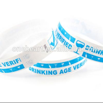 China Disposable/Tearproof/Tyvek Ticket Wristbands ID Waterproof Disposable Printable Paper Wristbands For Events for sale