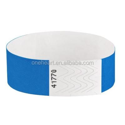 China & Europe Hot Sale Customized Promotional Disposable Inkjet Printing Tyvek Wristband for sale