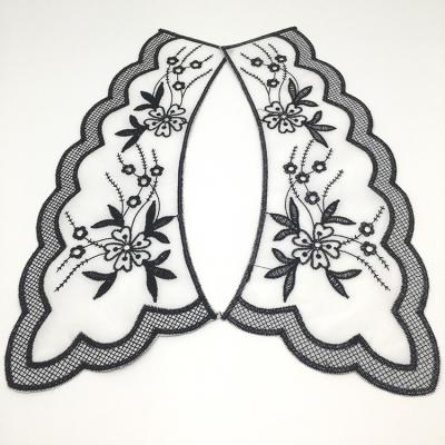 China 2021 new fashion embroidery cotton hollow collar water soluble and cool unique style design neck lace for clothing decoration for sale