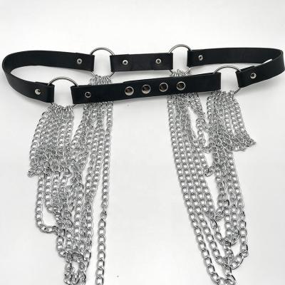 China 2021 New Fashion Trendy Punk Rivet Metal Belt Ladies Chain Belt For Dresses for sale