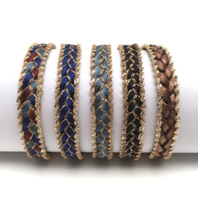 China Fashion factory high tenacity high quality webbing fashion water wave copper chain wholesale custom used for clothing decoration trim for sale