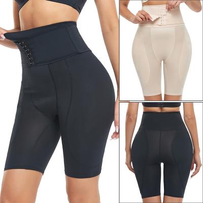 China Custom Made Antibacterial Women's Mid Thigh Slimming Shapewear Shorts Black Waist Tummy Firm Control Jumpsuit High Waist Panty Body Shaper Pants for sale