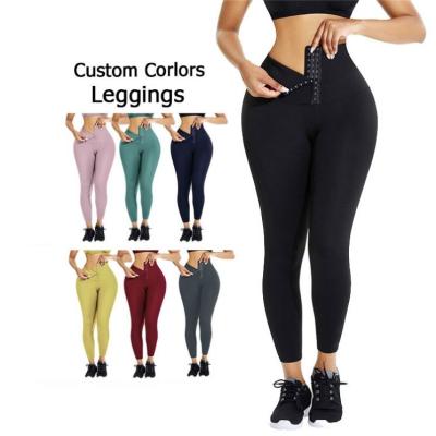 China Amazon Letter Logo Butt Breathable Custom Yoga Leggings Crac! crack! for Women Shaper Wear Waist Trainer Leggings for sale