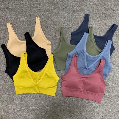 China New Style 36 Size Antibacterial Pad Women's Gym Fitness Sports Bra Tops YDWX1102 for sale