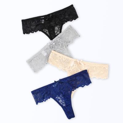 China NK1143 Women's sexy underwear breathable in stock cute thongs hollow ladies lace up panties for female brief for sale