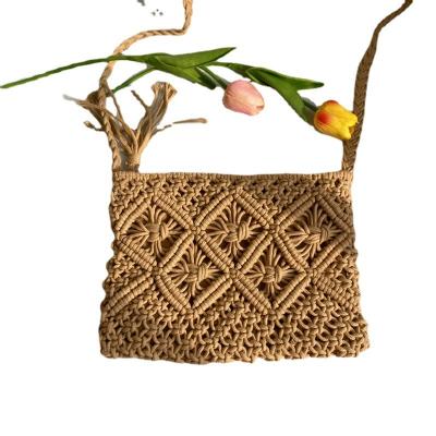 China Fashion Hand Made Twine Woven Straw Bags for sale