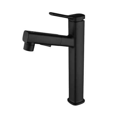 China Metered Faucets Single Handle Faucet Black Cold And Hot Water Faucet Bathroom Sink Faucet Premium Zinc Alloy Deck Mounted Single Handle Faucet for sale