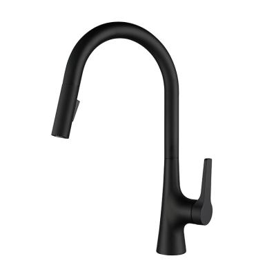 China China Manufacturer Domestic Cold And Hot Water Mixer Tap Modern Single Handle Black Pull Down Kitchen Faucets Designs for sale