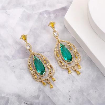 China CLASSIC Luxury Gold Color Arabic Drop Earring For Women Full Crystal Morocco Algeria Wedding Jewelry Bride Gift Ethnic Flower for sale