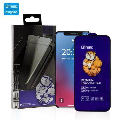 China 9H 9D Anti Scratch Anti-broken Cell Phone Tempered Glass Screen Protector for iphone 11 pro max for sale