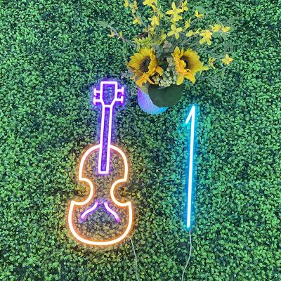 China Buildings GUITER NEON SIGN free dropshipping neon home decor lighting flexible party decoration neon lights signs for bedroom for sale