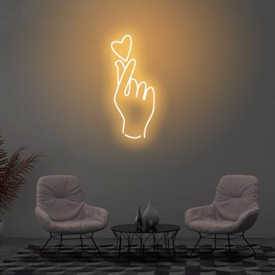 China Buildings Dropshipping Unique Handmade Custom Neon Sign Heart Shaped Icon Led Neon Sign Wedding Gift Bedroom Decoration for sale