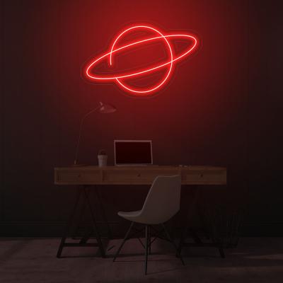 China Dropshipping Buildings Custom Neon Sign Outdoor Glass Neon Led Lights Sign Planet Flash Lightning For Decoration for sale