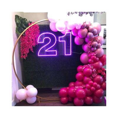 China Buildings Neon Sign 21 Sign RGB Remote Neon Birthday Party Supplies Dropshipping for sale