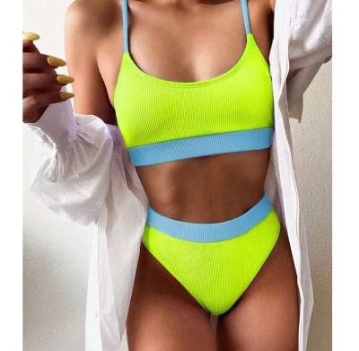 China 2022 New Breathable Split Bikini Ladies External Single Split Swimwear Show Figure Vacation Beach Swimwear for sale