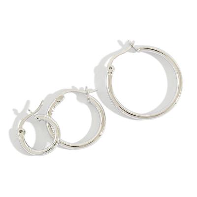 China 2020 Fashion simple geometric circle earrings S925 CLASSIC small sterling silver jeweries and earring ladies earring for sale