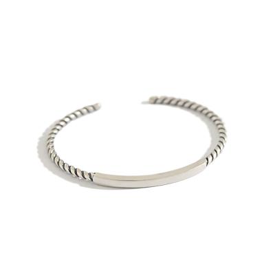 China Fashion Best Selling Simple Charm S925 Screw Bangles Vintage Bracelets For Women for sale