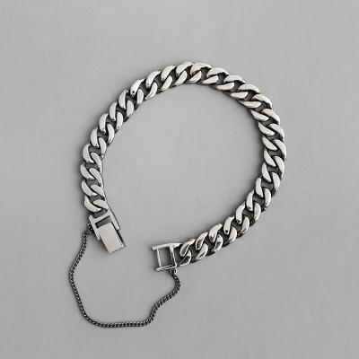 China Fashion Casual / Sporty Vintage 925 Sterling Silver Handmade Chain Bracelet For Men Women for sale